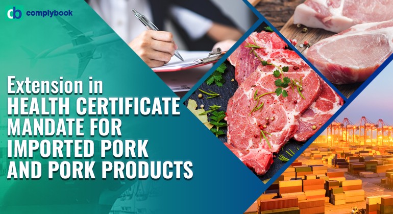 Health Certificate for Pork and Pork Products